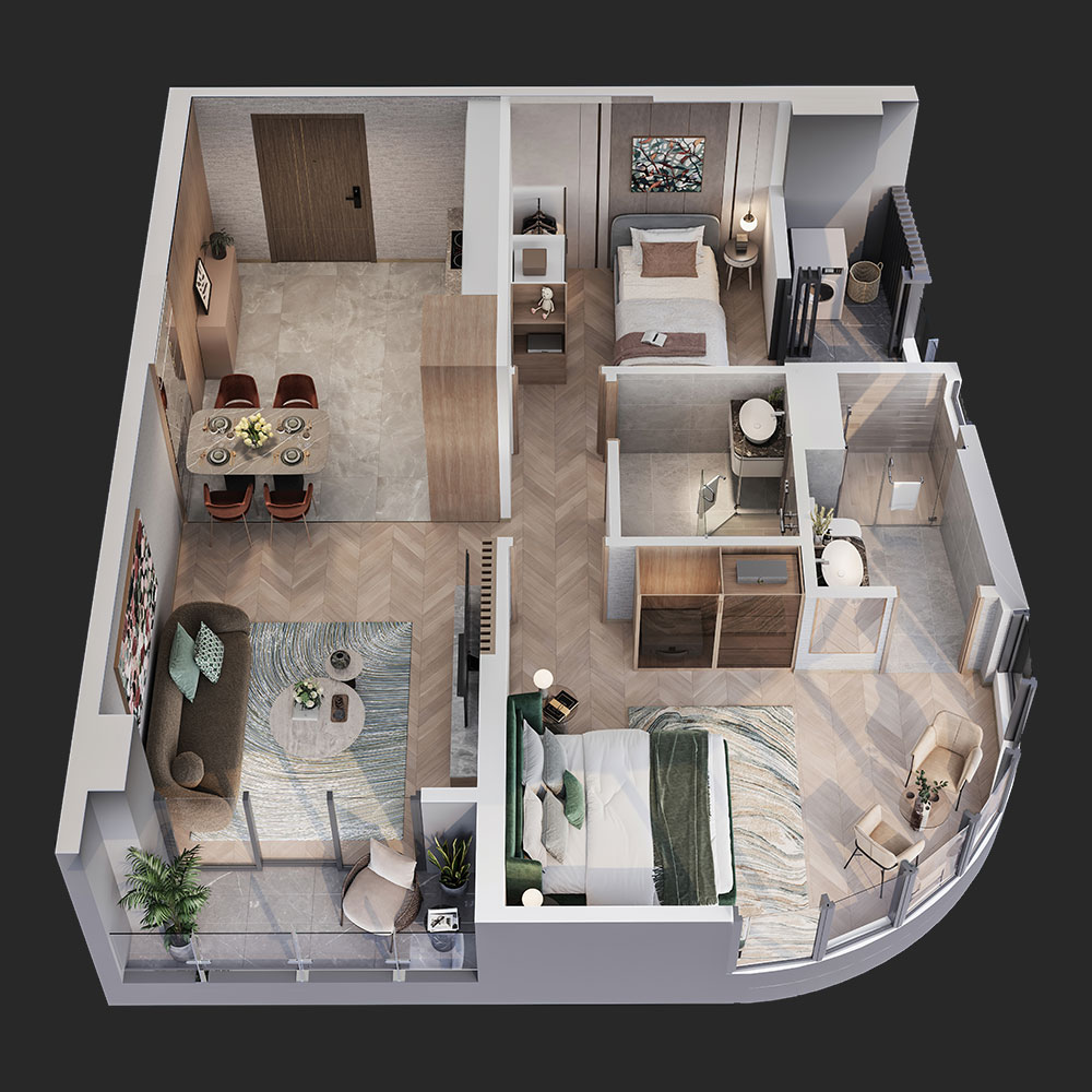 Bóc Mái căn hộ 2PN Vida