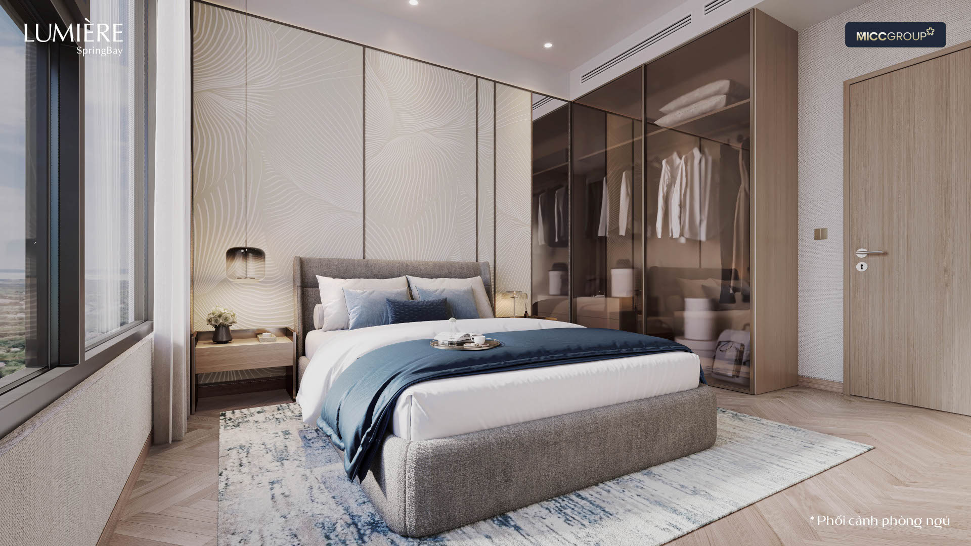 Phối cảnh phòng ngủ Lumiere SpringBay