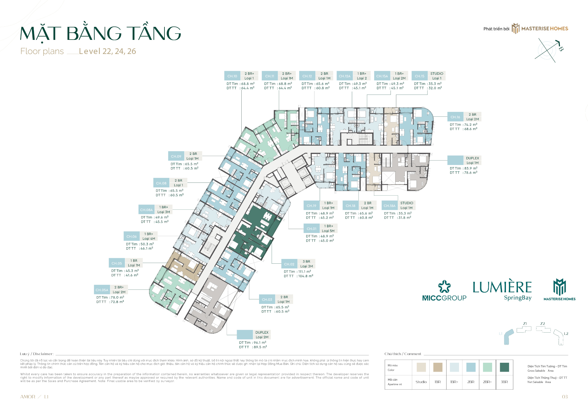 Mat bang toa Amor L1 Tang 22-24-26