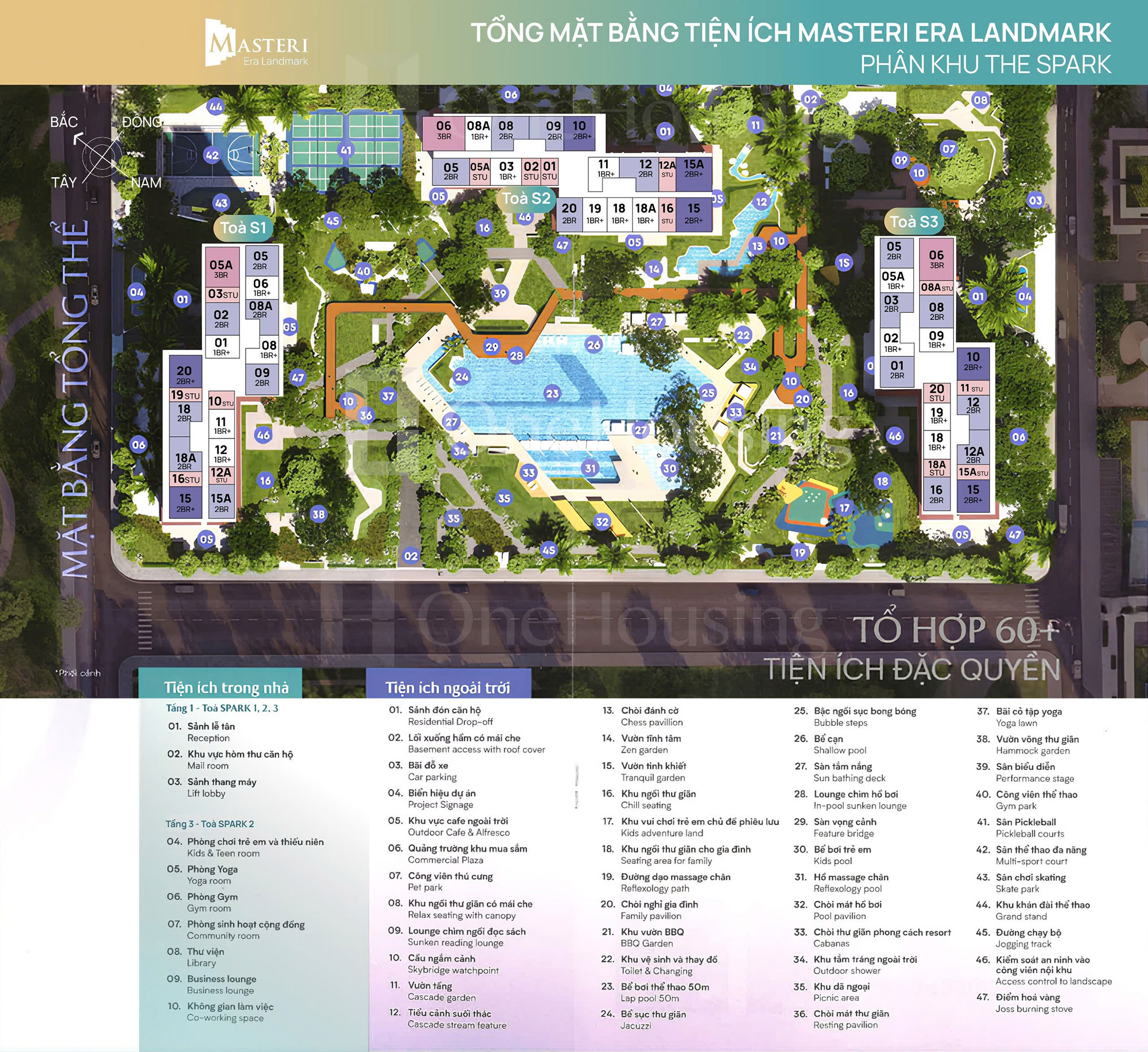 Mặt bằng phân khu The Spark