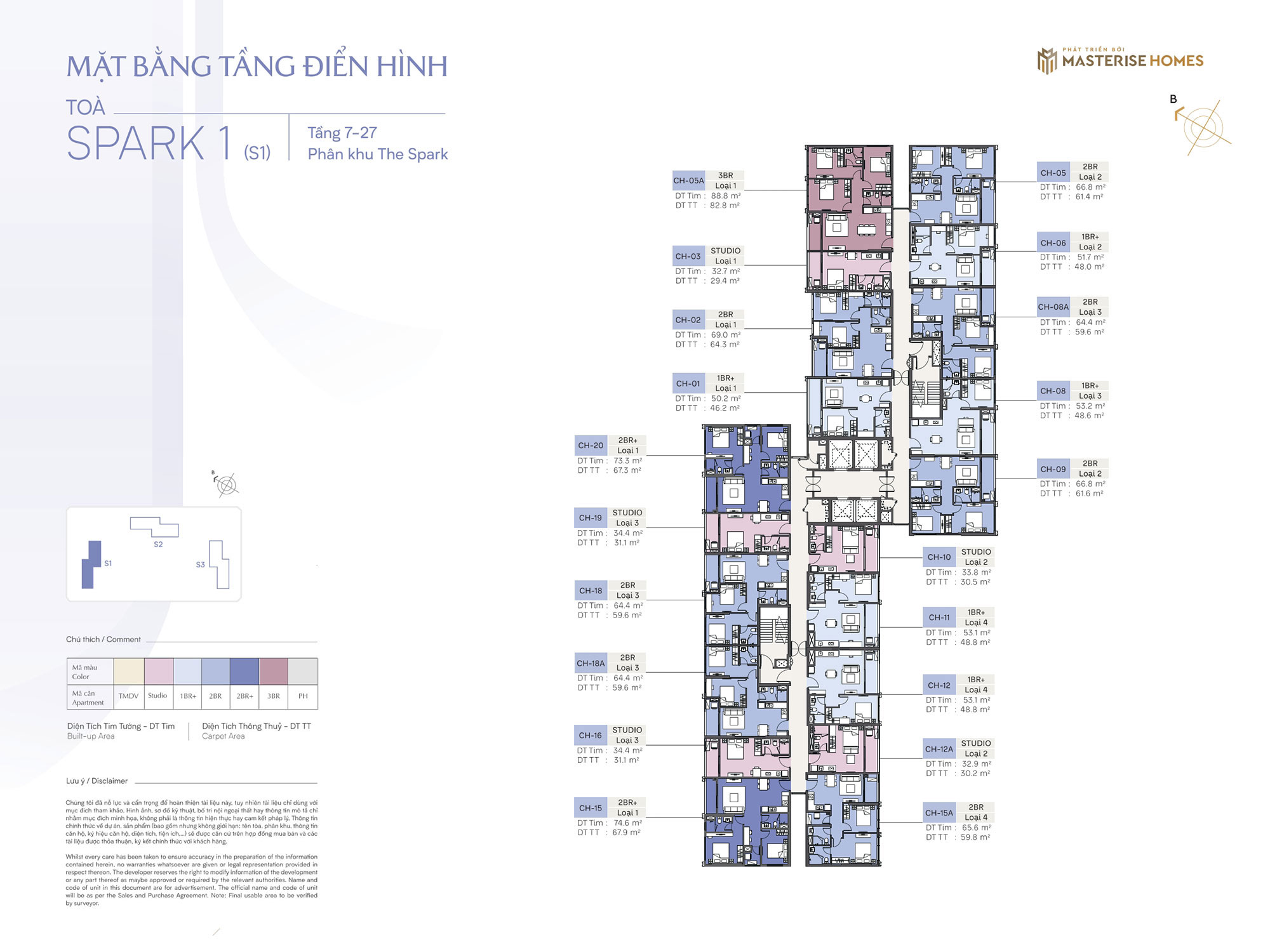 Mặt bằng tòa Spark 1
