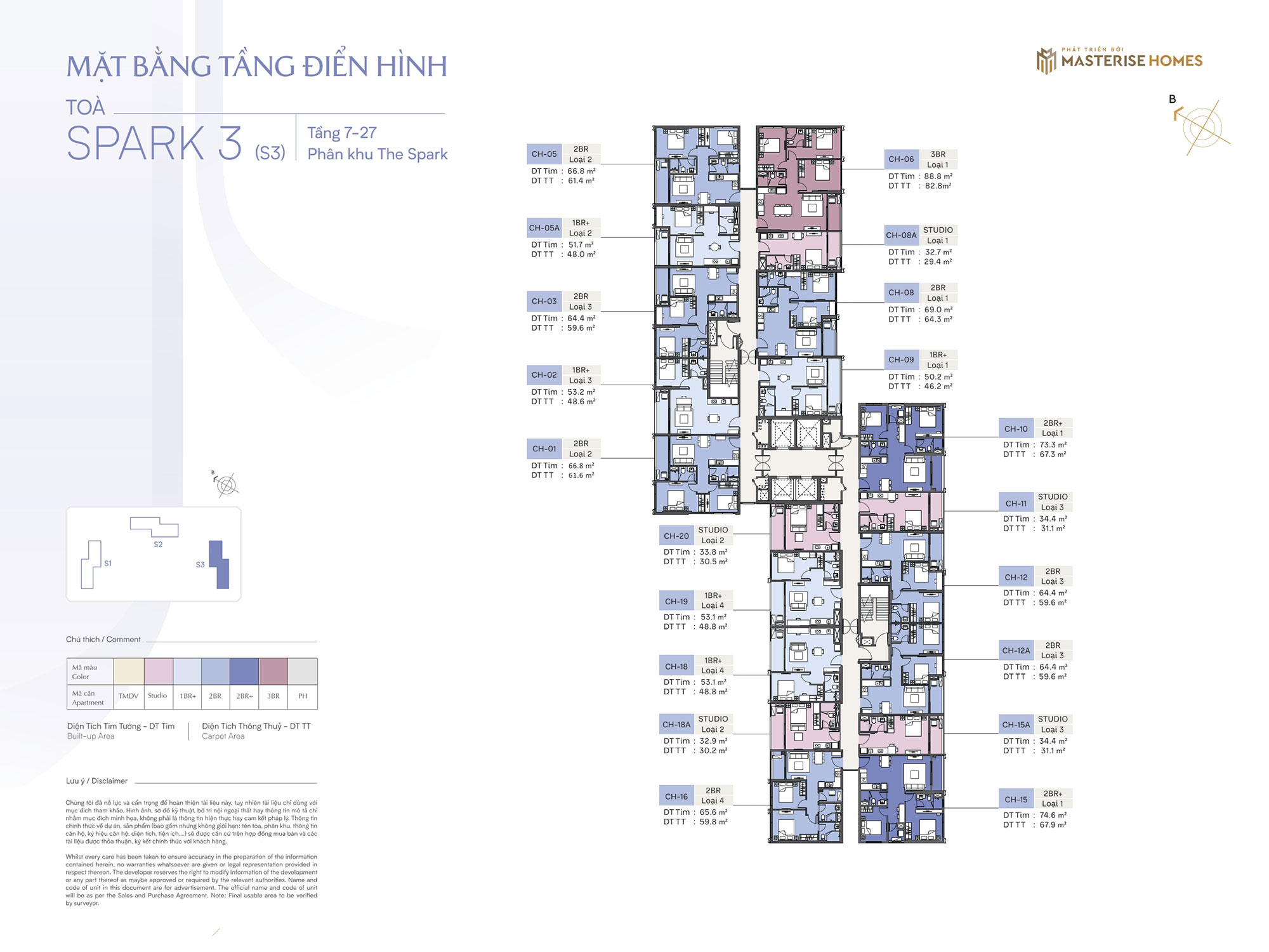 Mặt bằng tòa Spark 3