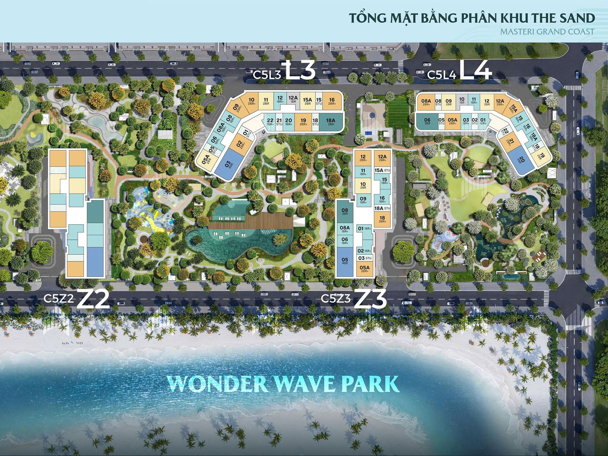 Mặt bằng phân khu The Sand