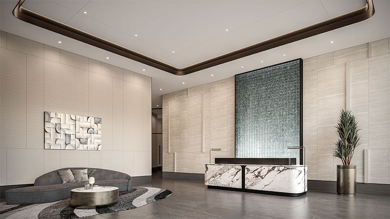 Sảnh lễ tân Masteri Grand Coast