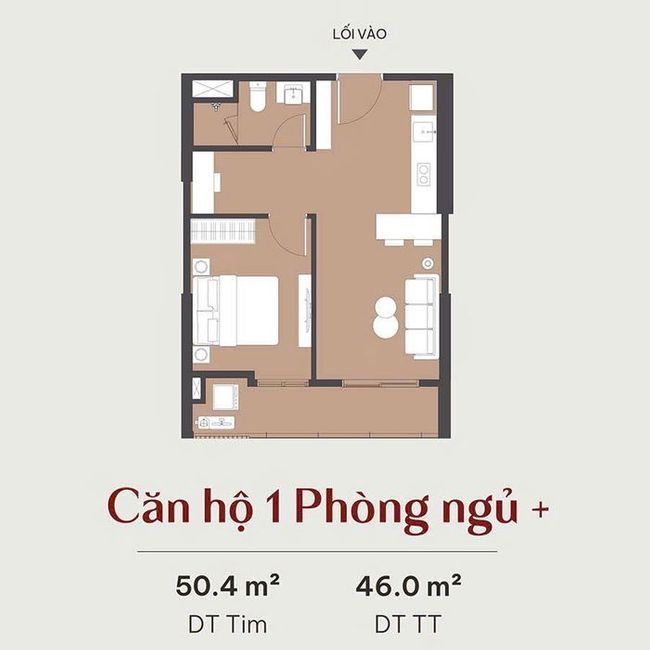 Căn hộ 1 phòng ngủ