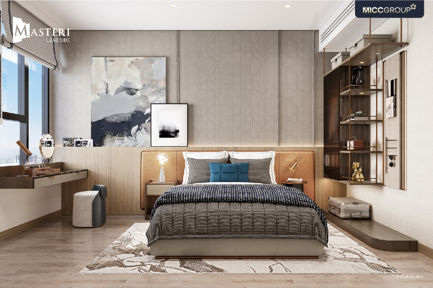 Căn hộ 1 Phòng ngủ - Phối cảnh phòng ngủ